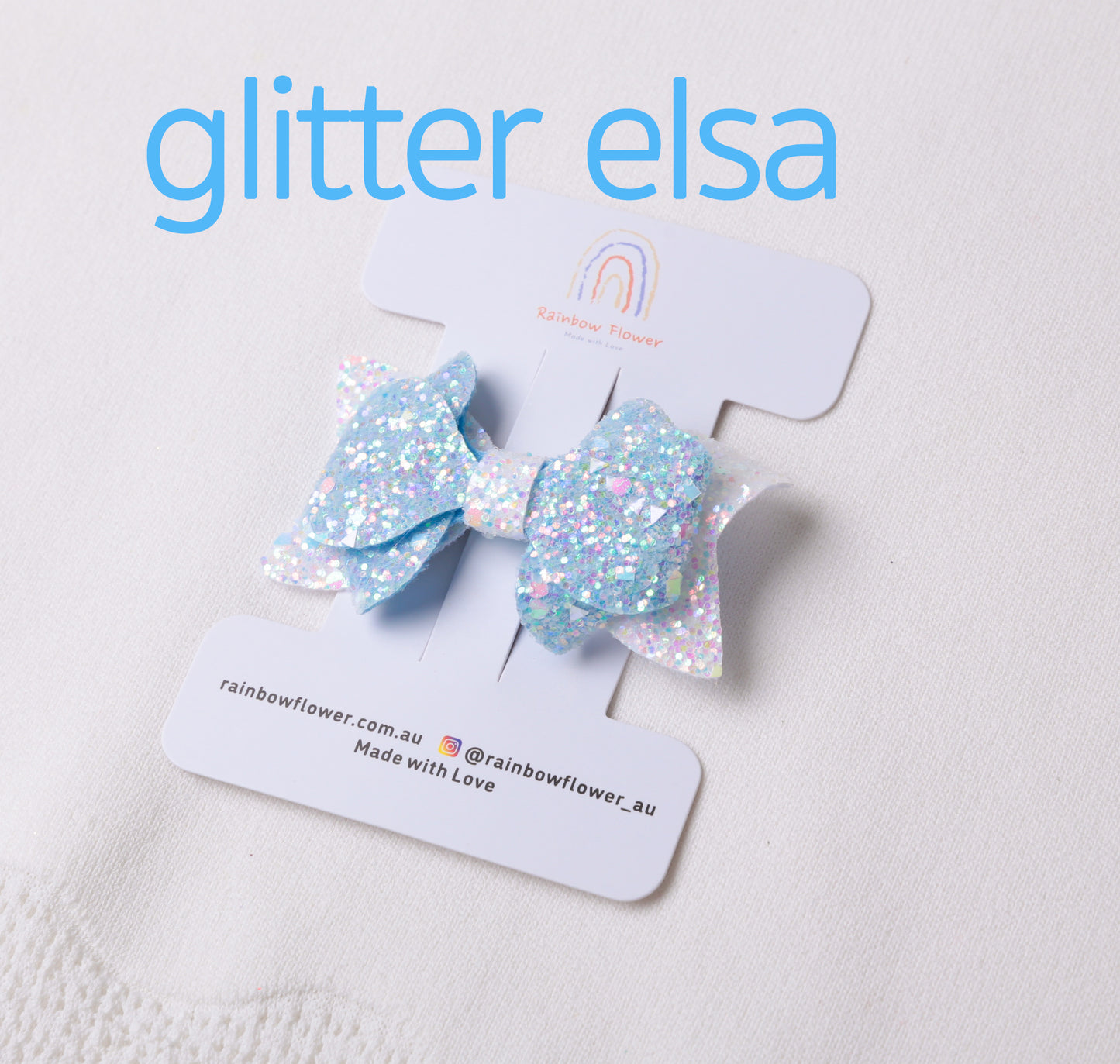 Snowflake inspired hair clip, Unique Design Oversize frozen elsa bow clip, glitter toddler girl hair clip Frozen birthday party bag gift