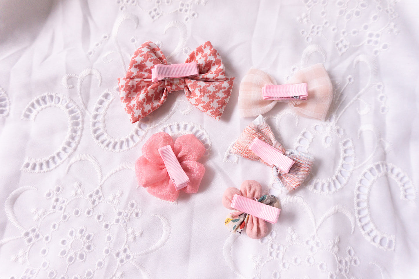 Handmade Hair Clip Set – Bows & Flowers 🎀🌸