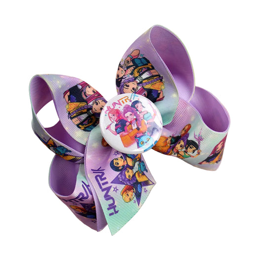 Handmade K-Pop Demon Hunter HUNTRIX Bow Hair Clip – Premium Quality, Large Statement Hair Accessory