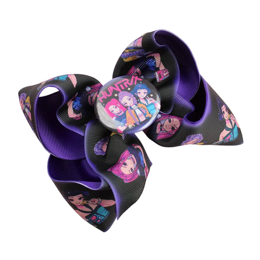 Handmade K-Pop Demon Hunter HUNTRIX Bow Hair Clip – Rumi, Mira, and Zoey Premium Quality, Large Statement Hair Accessory
