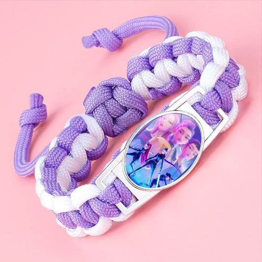 Handmade K-Pop Demon Hunter Bracelet – HUNTRIX Rumi, Mira & Zoey Adjustable Bracelet
