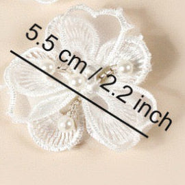 Handmade Lace Flower Pearl Hair Clip