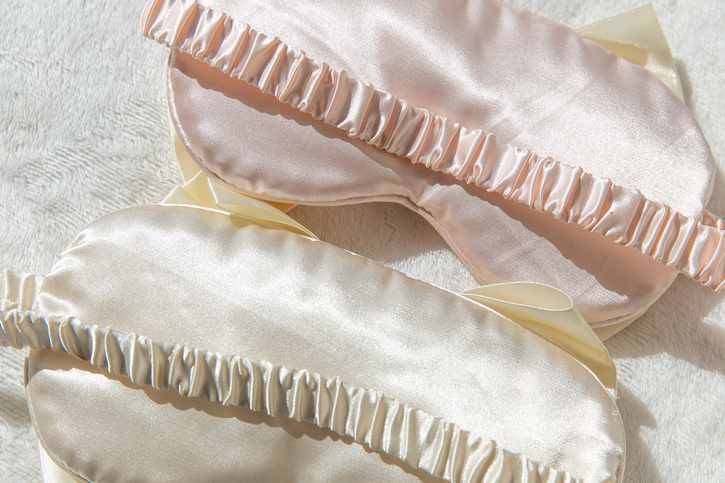 Luxury Satin Eye Mask with Oversize Bow - Perfect Gift for Mom, Bridesmaids, wedding party, sleepover airplane comfy soft sleep eye mask