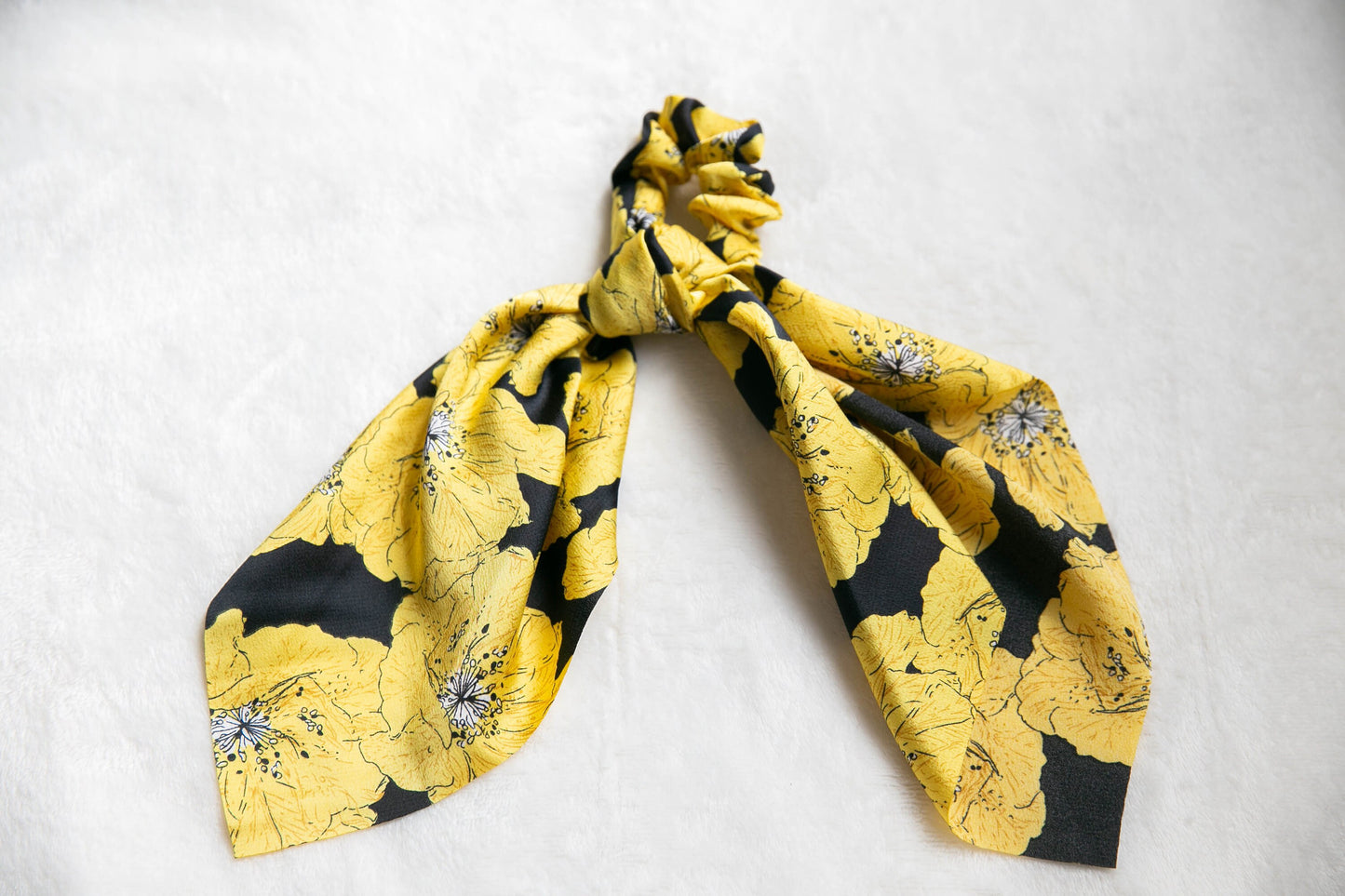 Women Scrunchies Mother's day gift for mum daughter, Hair Scrunchies Scarf, Effortless chic Bohemia Elastic Hair Tie red yellow