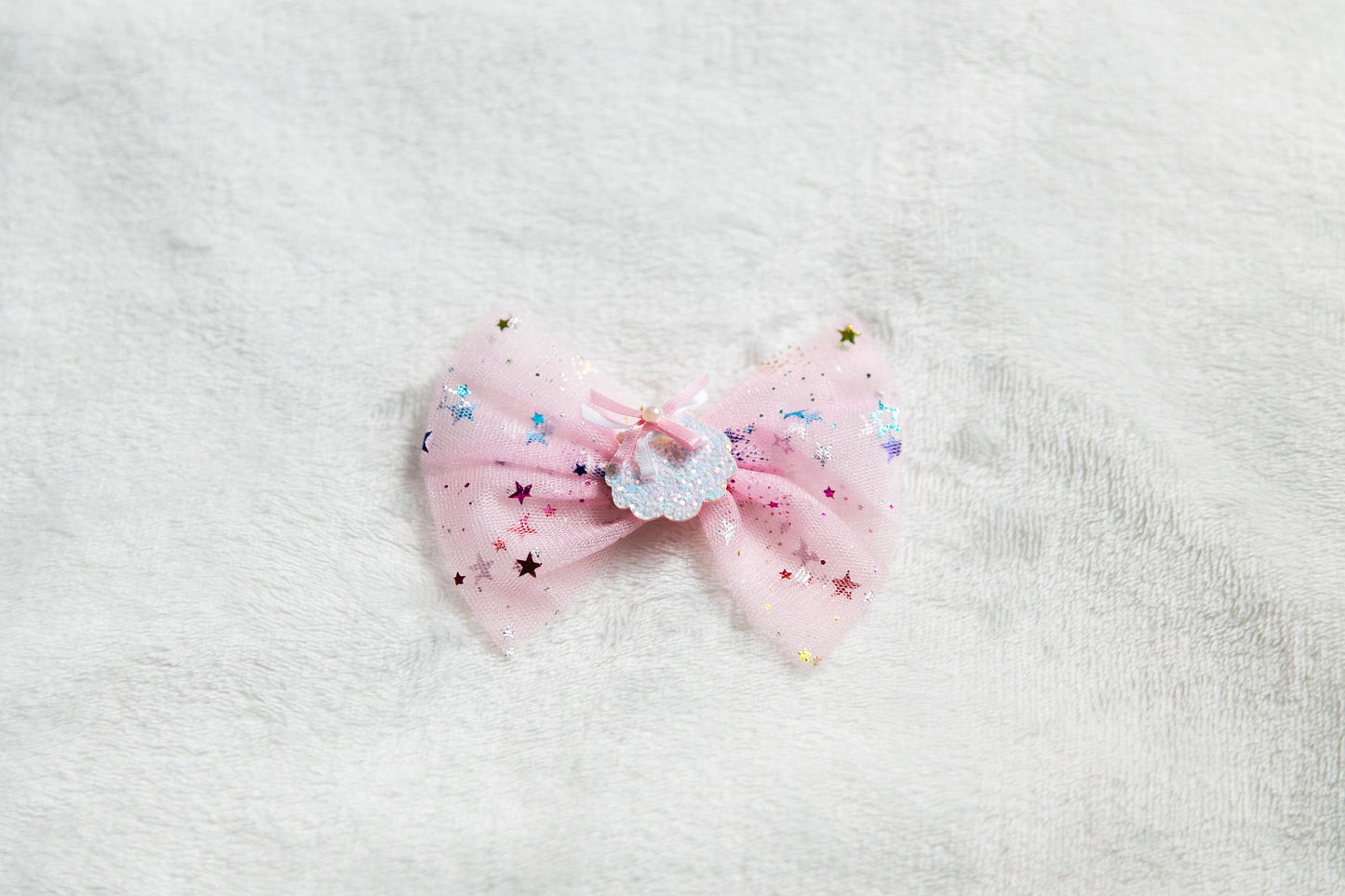 Oversize toddler bow hair clip, pink glitter shell bow hair clip, gold hair clip, star hair clip, floral hair clip, mermaid hair clip