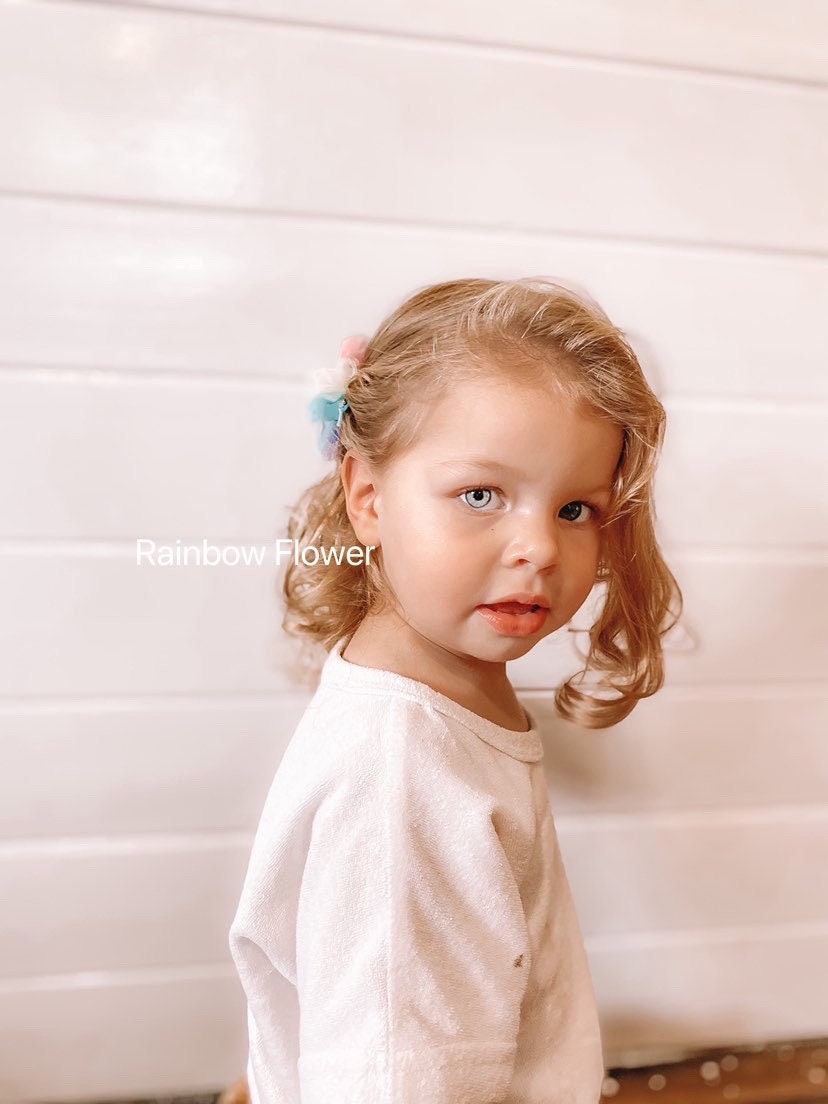 toddler hair clip, glitter Heart shape flower hair clip, flower hair clip, gold hair clip, bow hair clip, floral hair clip