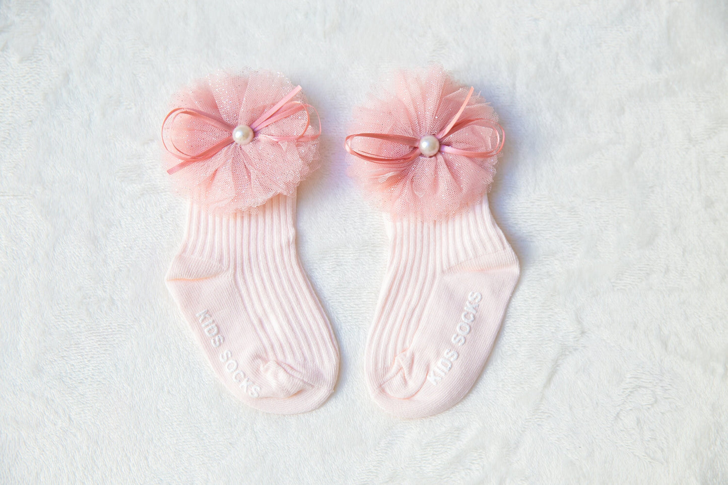 0-3 years old Baby Toddler Girl Socks, lace ribbon Cotton Socks, flower pearl pink socks, Princess girl Socks birthday christening christmas
