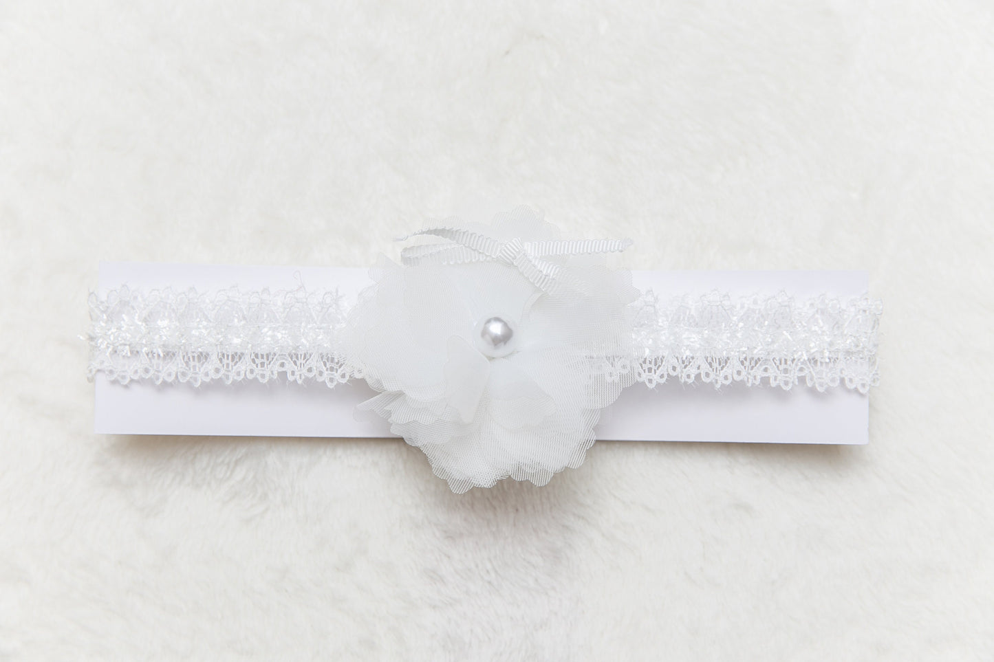 Floral lace baby headband, white pink infant toddler girl soft headband headwear, newborn flower headband photography props one size fit all