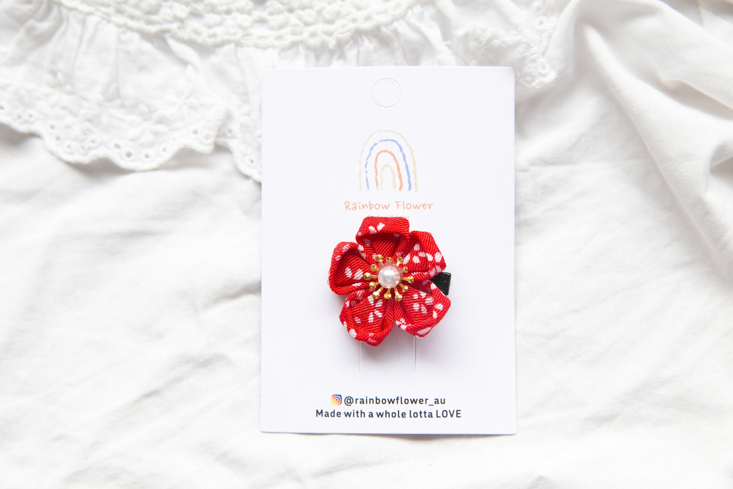 Sakura hair clip for girl 6 Colors, Handcrafted Cherry Blossom Floral Hair Clip High-Quality, girl flower hair clip, toddler baby hair clip