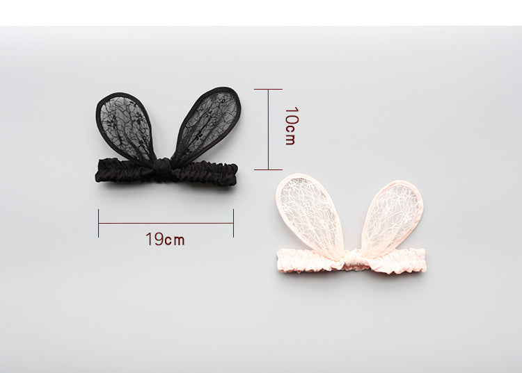 Easter Bunny Ears Headband, black pink lace Baby headband, Easter hair accessory, baby flower crown, easter gift neutral colours easter eggs