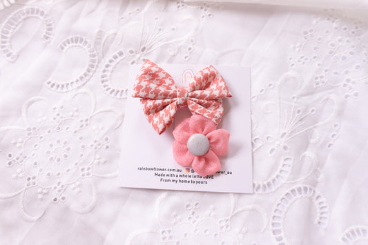 Handmade Hair Clip Set – Bows & Flowers 🎀🌸