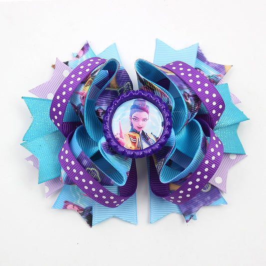 Handmade K-Pop Demon Hunter RUMI Bow Hair Clip – Premium Quality, Large Statement Hair Accessory