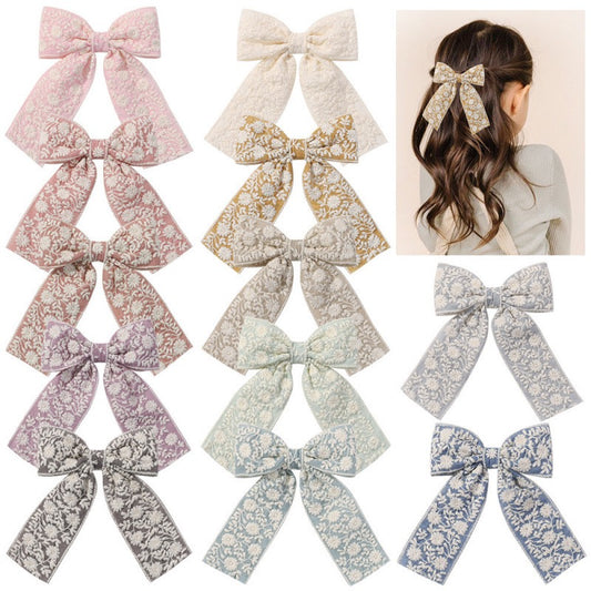 Handmade Vintage Lace Bow Hair Clips 10.8 cm x 13 cm