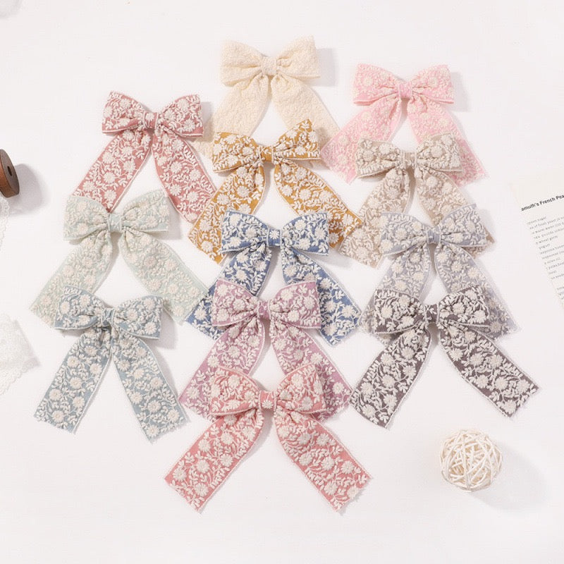 Handmade Vintage Lace Bow Hair Clips 10.8 cm x 13 cm