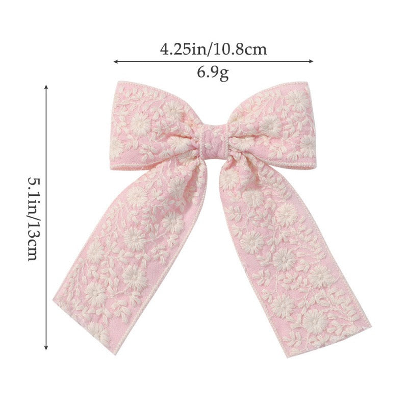 Handmade Vintage Lace Bow Hair Clips 10.8 cm x 13 cm