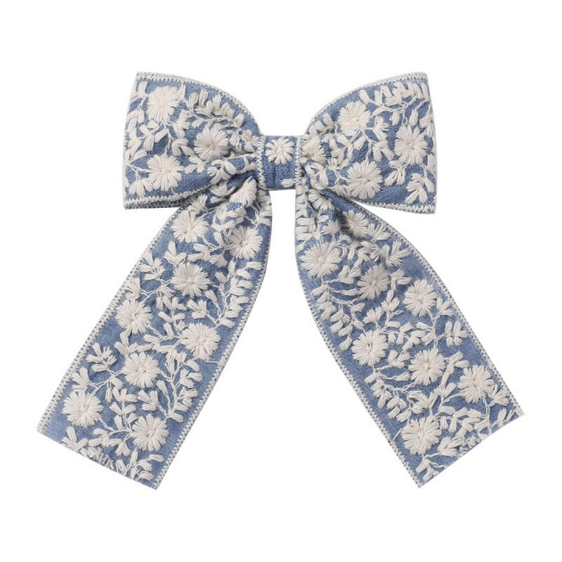 Handmade Vintage Lace Bow Hair Clips 10.8 cm x 13 cm