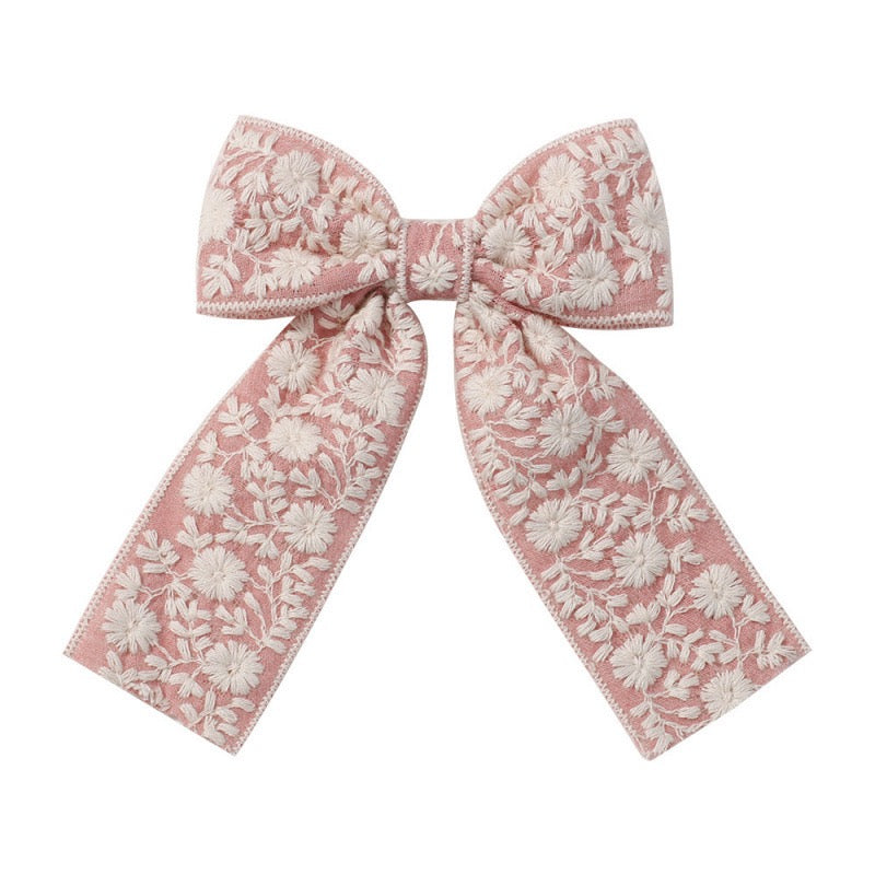 Handmade Vintage Lace Bow Hair Clips 10.8 cm x 13 cm