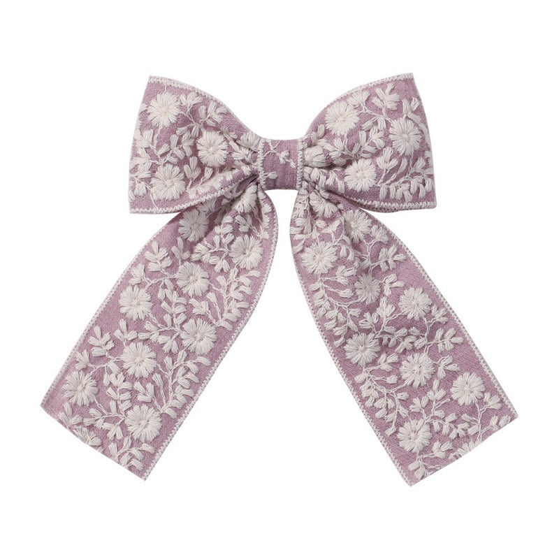 Handmade Vintage Lace Bow Hair Clips 10.8 cm x 13 cm