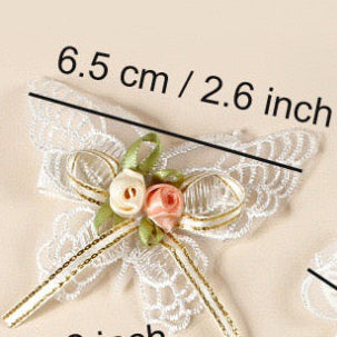 Handmade Lace Butterfly Floral Hair Clip