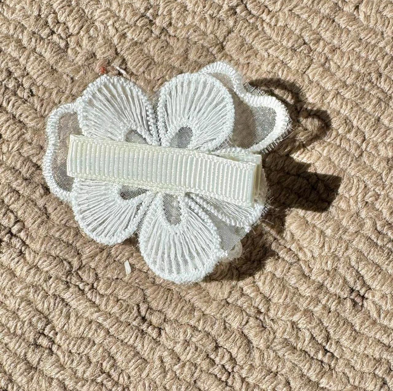 Handmade Lace Flower Pearl Hair Clip