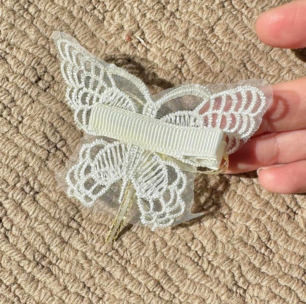 Handmade Lace Butterfly Floral Hair Clip