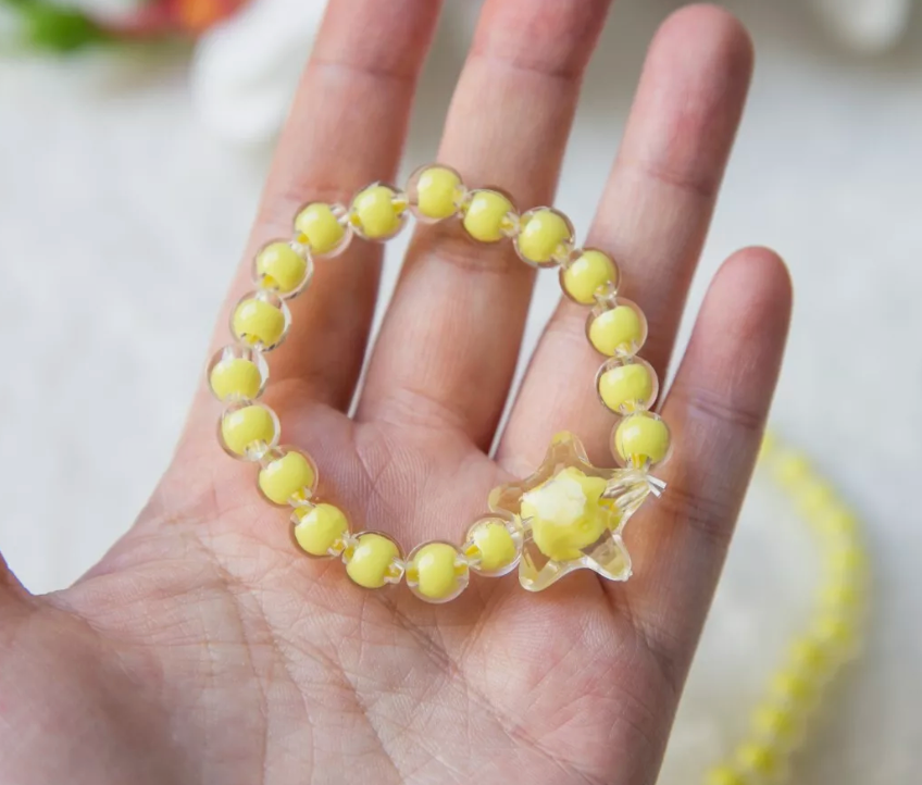Yellow Pineapple necklece bracelet toy jewellery set girl necklace