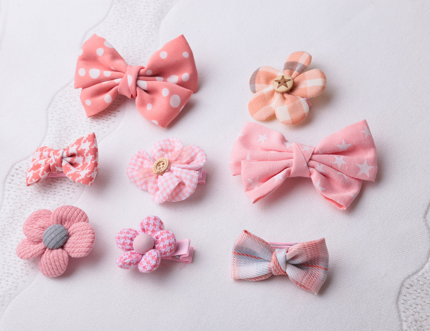 Peach Collection Baby Bows, infant bow, hair clip, girl hair clip, baby shower gift, Snap Clip, Infant bows, Baby Bows,  linen Hair Clip