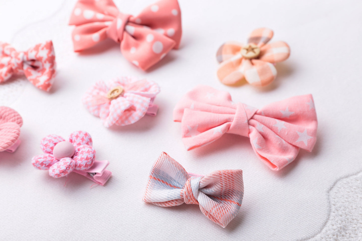 Peach Collection Baby Bows, infant bow, hair clip, girl hair clip, baby shower gift, Snap Clip, Infant bows, Baby Bows,  linen Hair Clip