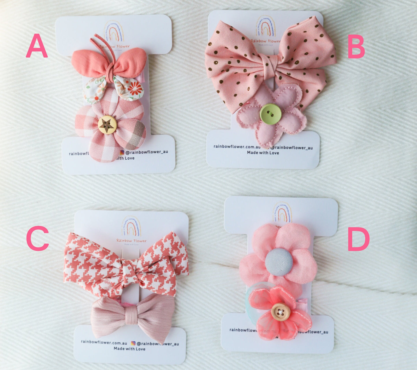 Baby Infant Toddler Girl Hair Bow clip, butterfly hair clip, flower hair pin, linen cotton baby shower gift, unique design, handmade in AU