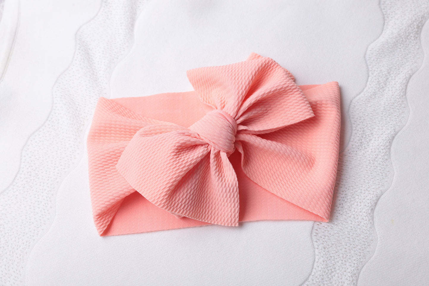 8 colors - Baby Ribbed Headband  Extra Large Top Knot  Bow Girls newborn infant baby toddler soft Headband 3 months - 2 years old