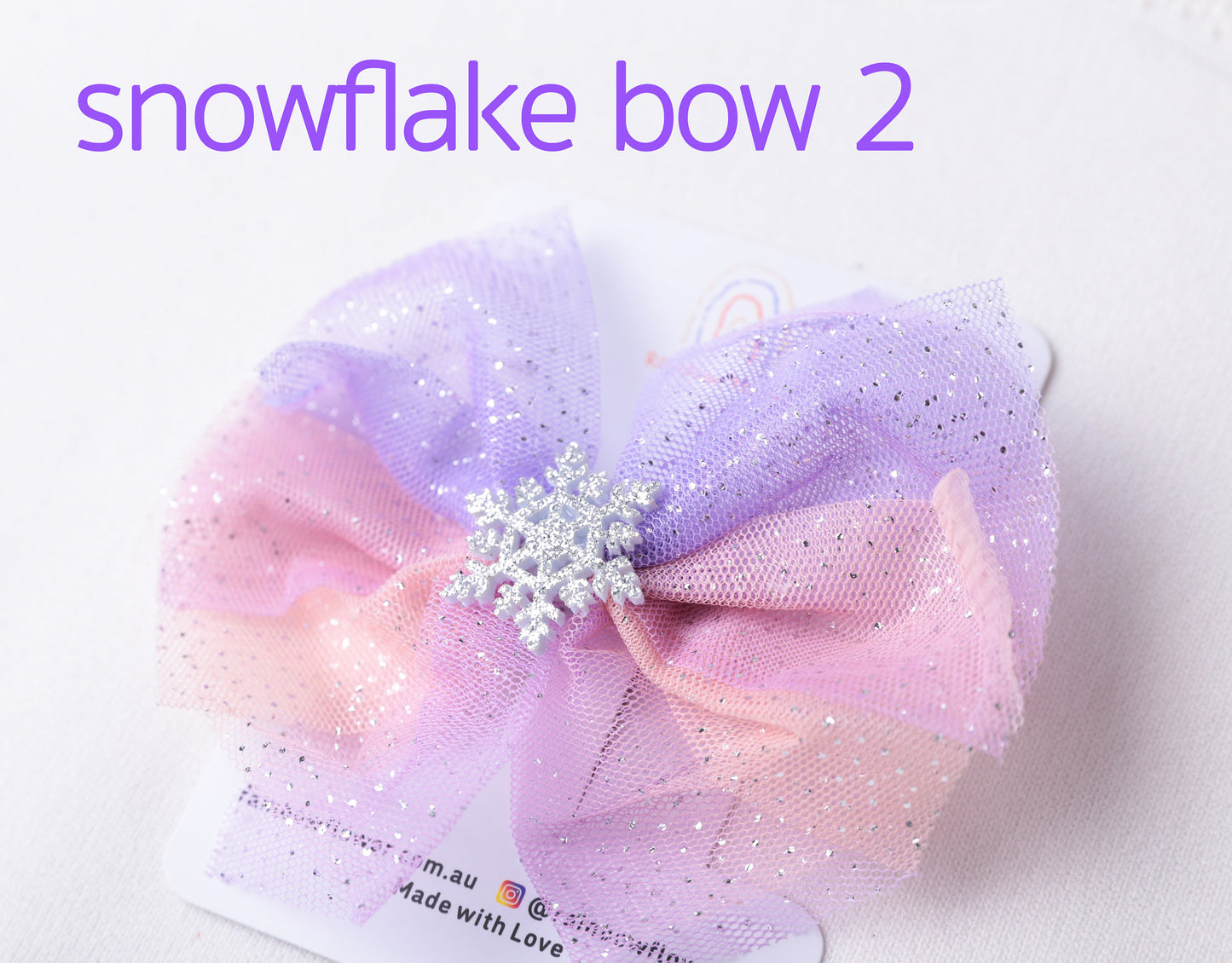 Frozen snowflake hair clip, Unique Oversize Elsa inspired bow clip, glitter toddler girl baby hair clip, Frozen birthday party bag gift