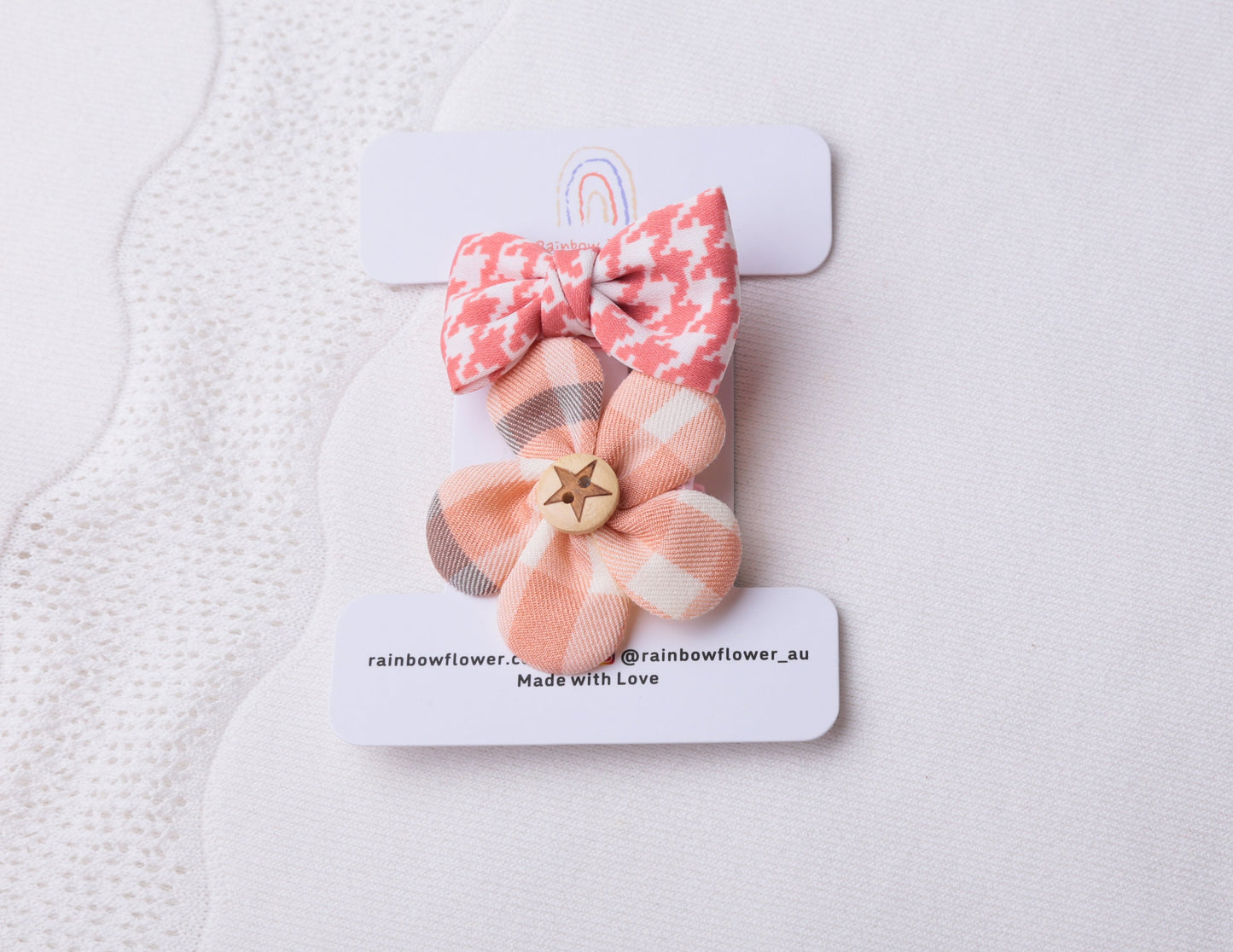 Peach Collection Baby Bows, infant bow, hair clip, girl hair clip, baby shower gift, Snap Clip, Infant bows, Baby Bows,  linen Hair Clip