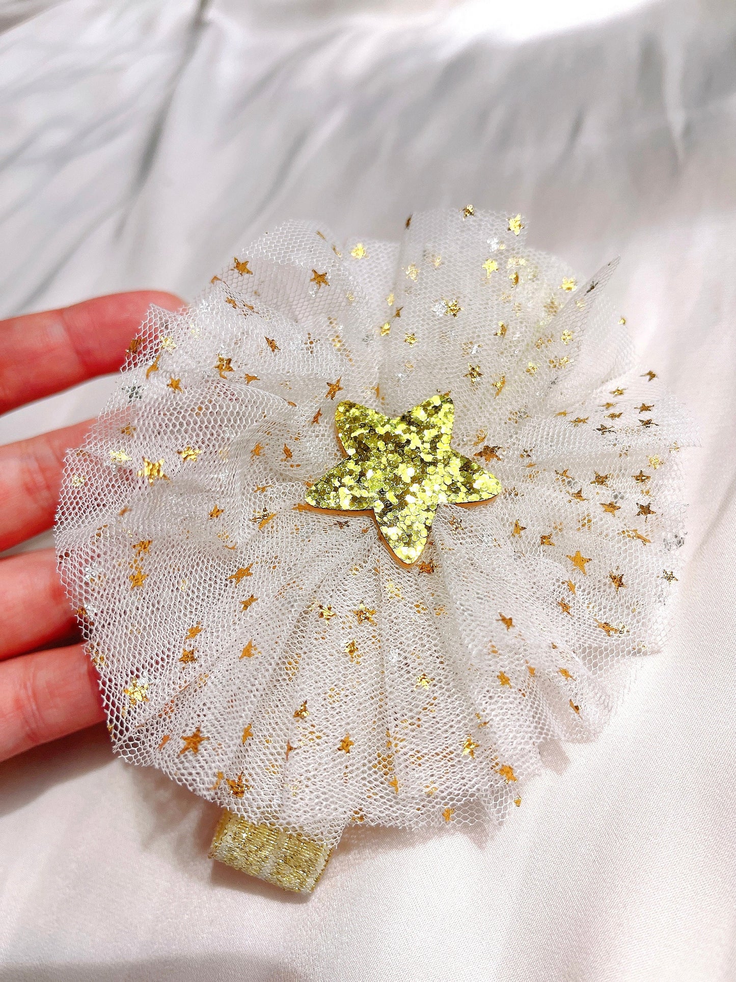 Golden star lace baby headband, toddler headwear headband, newborn headband photography props, one size fits all  yellow headband