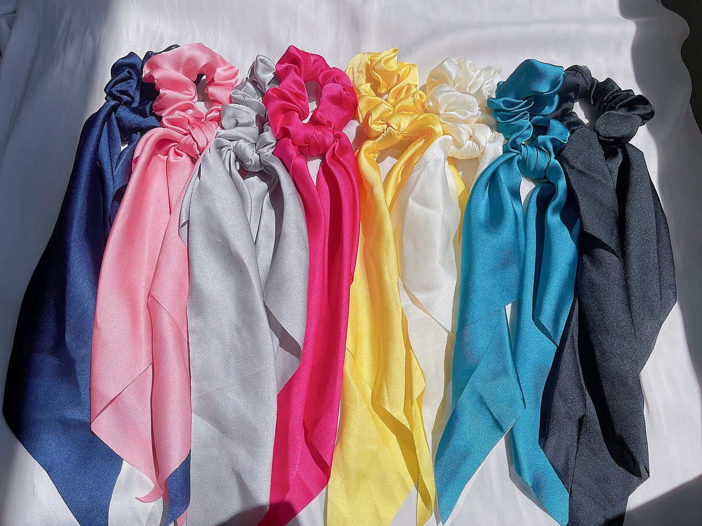 Soft Satin Scrunchie scarf 8 colors ,Hair Scrunchie, hair scrunchie scarf, Girls hair scrunchie, hair ties, minimalist scrunchie scarf