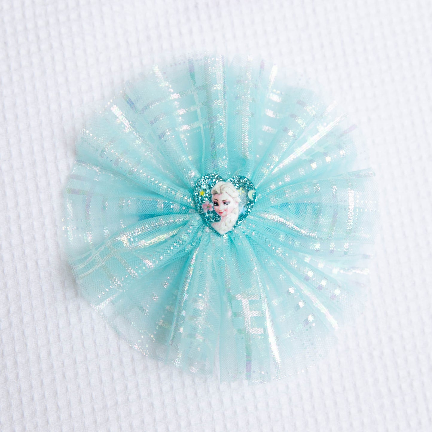 Princess girl hair clip, Elsa Snowflake large hair clip, frozen elsa hair clip, hair accessories, toddler hair clip, blue hair clip