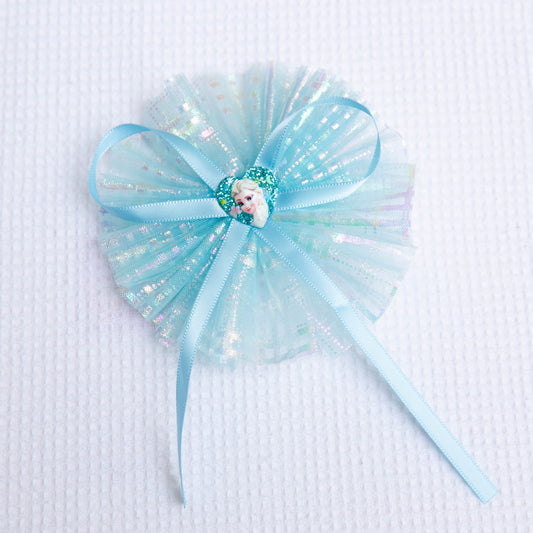 Princess girl hair clip, Elsa Snowflake large hair clip, frozen elsa hair clip, hair accessories, toddler hair clip, blue hair clip