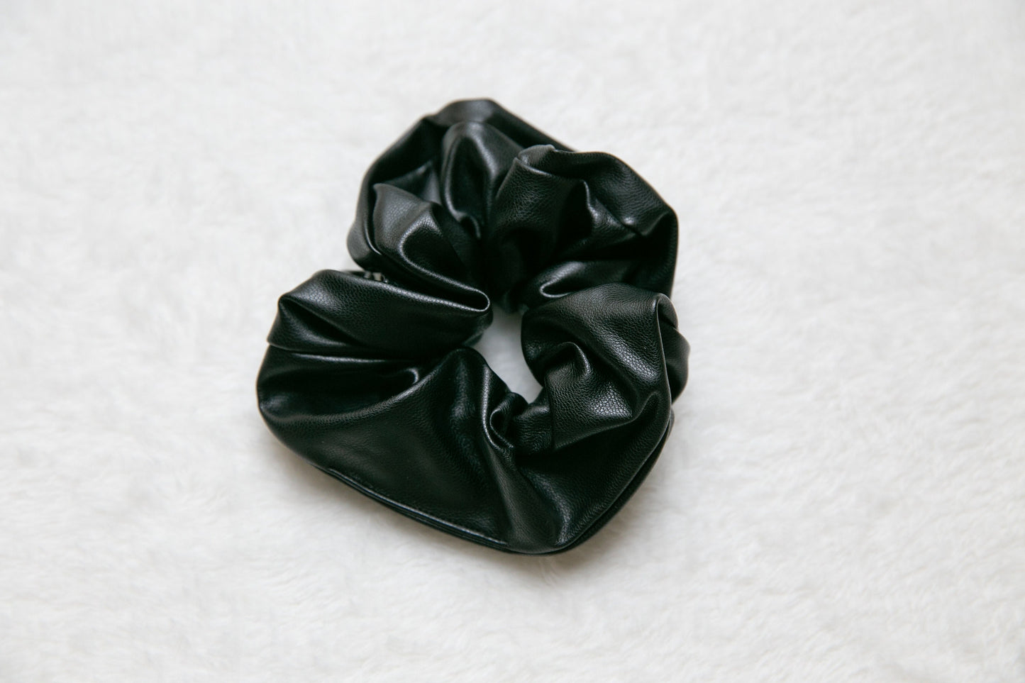 PVC Leather Scrunchie, mother's day gift Faux Leather Hair Scrunchie, soft Scrunchie Hair Tie,  Elastic Hair Tie Scrunchies, Gifts For Her