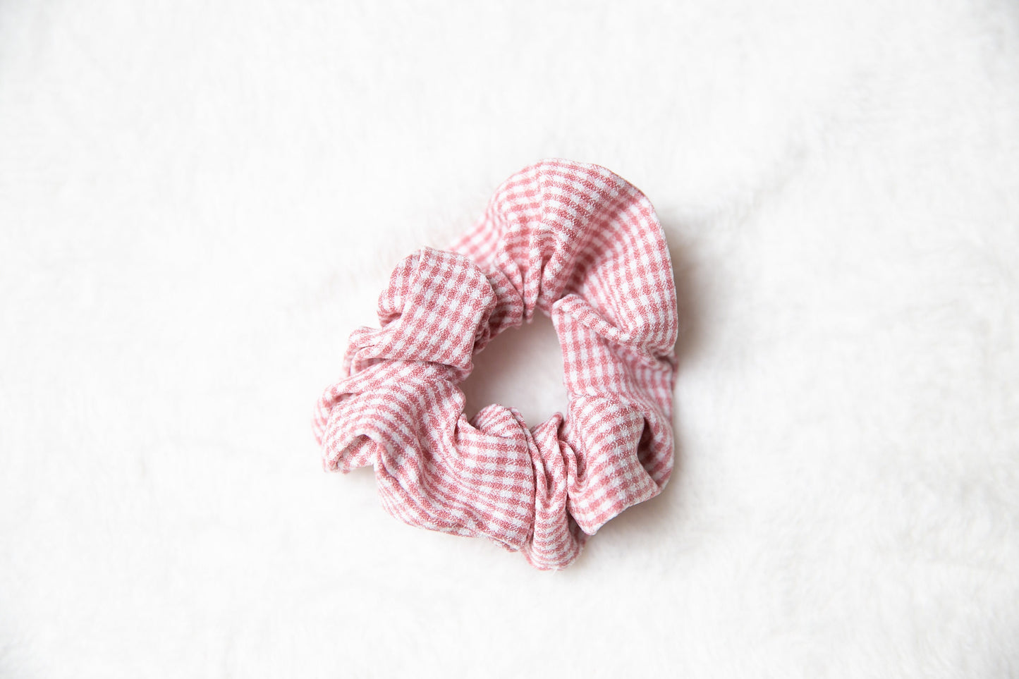 Gingham Scrunchie,  plaid Hair Scrunchie, soft Scrunchie Hair Tie,  Elastic Hair Tie Scrunchies, Gifts For Her earthy tone red blue scrunchy