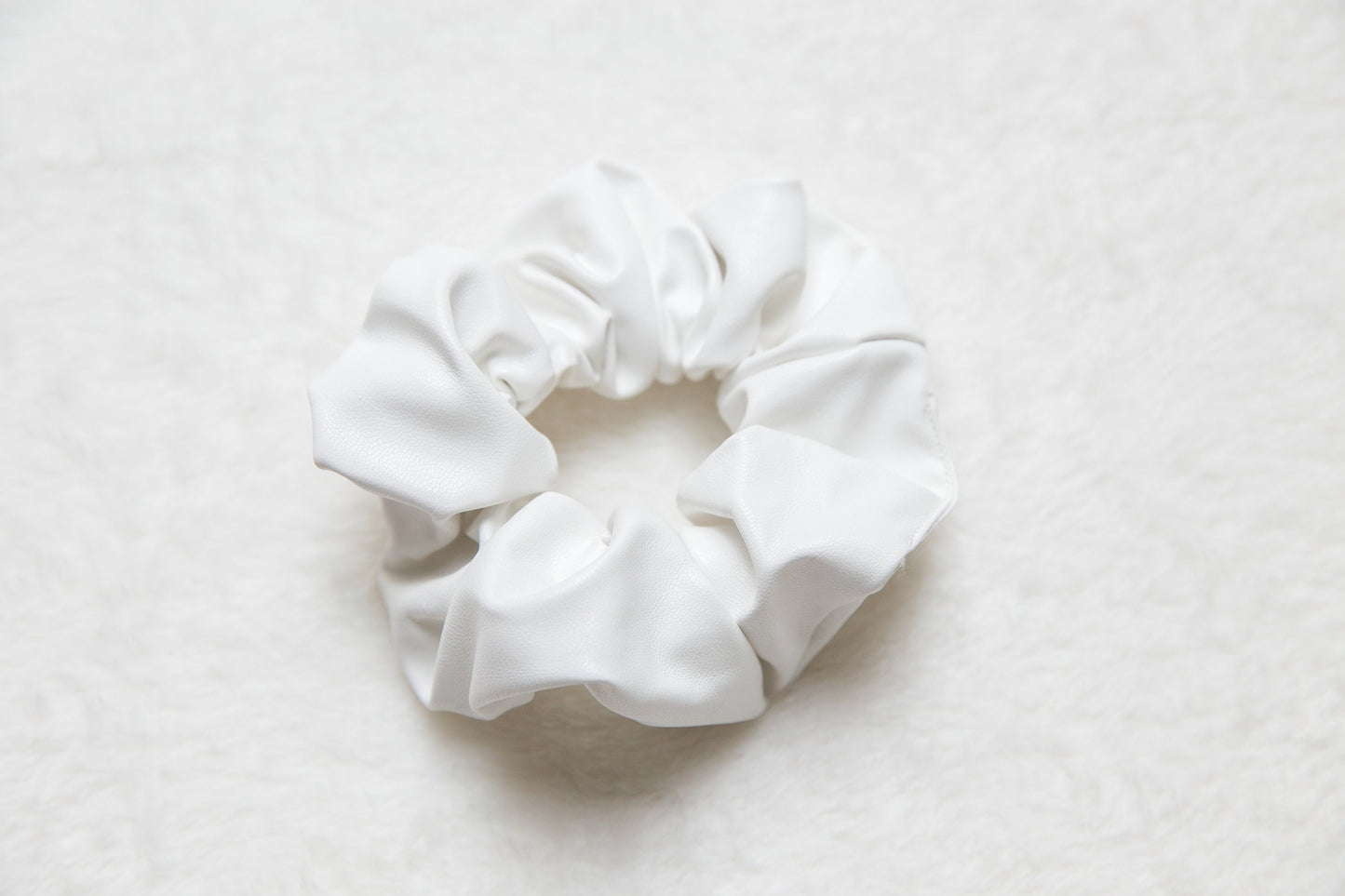 PVC Leather Scrunchie, mother's day gift Faux Leather Hair Scrunchie, soft Scrunchie Hair Tie,  Elastic Hair Tie Scrunchies, Gifts For Her