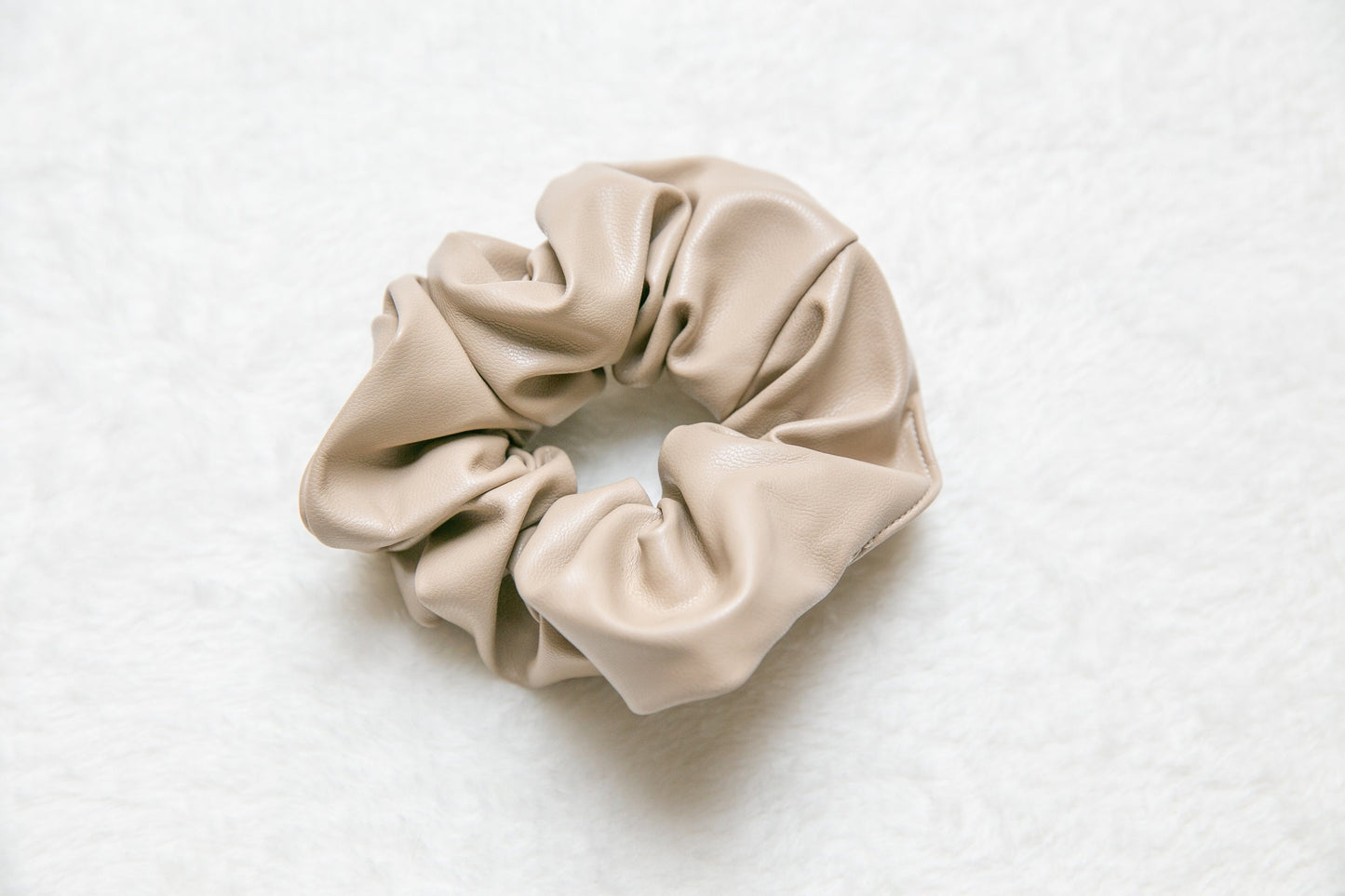 PVC Leather Scrunchie, mother's day gift Faux Leather Hair Scrunchie, soft Scrunchie Hair Tie,  Elastic Hair Tie Scrunchies, Gifts For Her