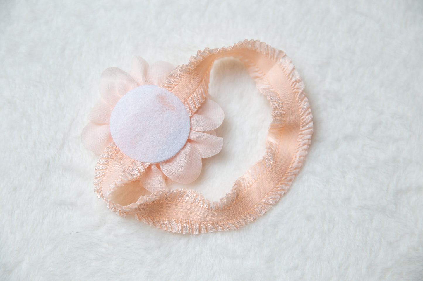 floral lace baby headband, white pink toddler headwear headband, newborn flower headband photography props one size fits all