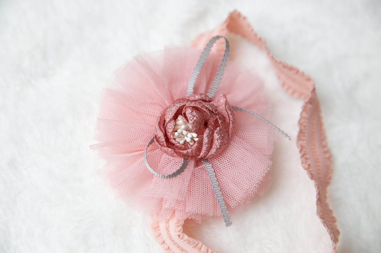 Pink Red floral lace baby headband, toddler headwear headband, newborn headband photography props, one size fits all