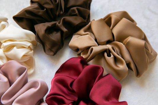 Oversized Satin women Scrunchies, soft extra large xl scrunchies, Hair Ties, Hair Elastic, Hair Accessories, luxe scrunchies Daily essential