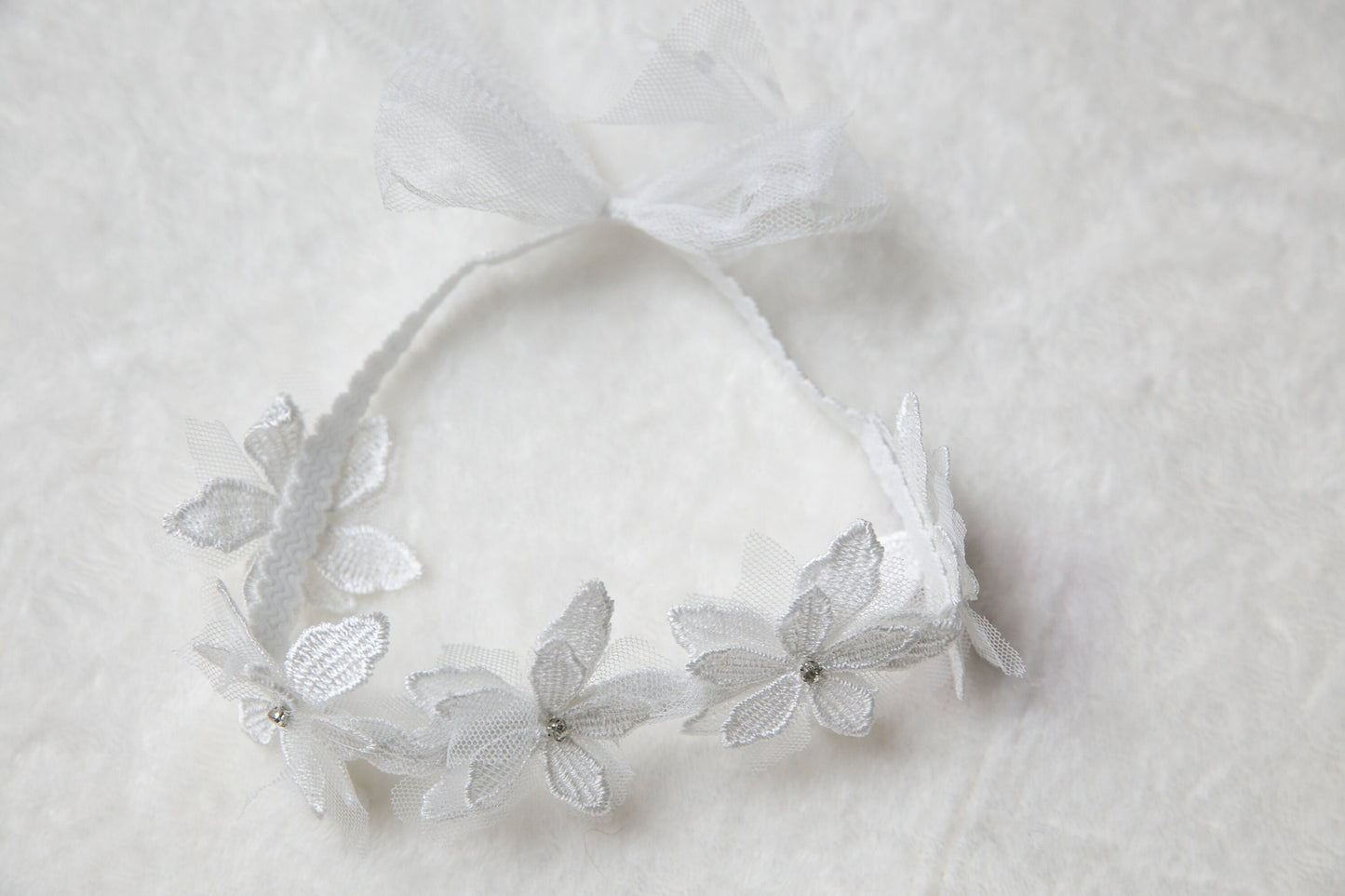 2 colors - Baby headband, toddler flower girl headband, baby flower crown, baby shower gift neutral colours pink white headband lace