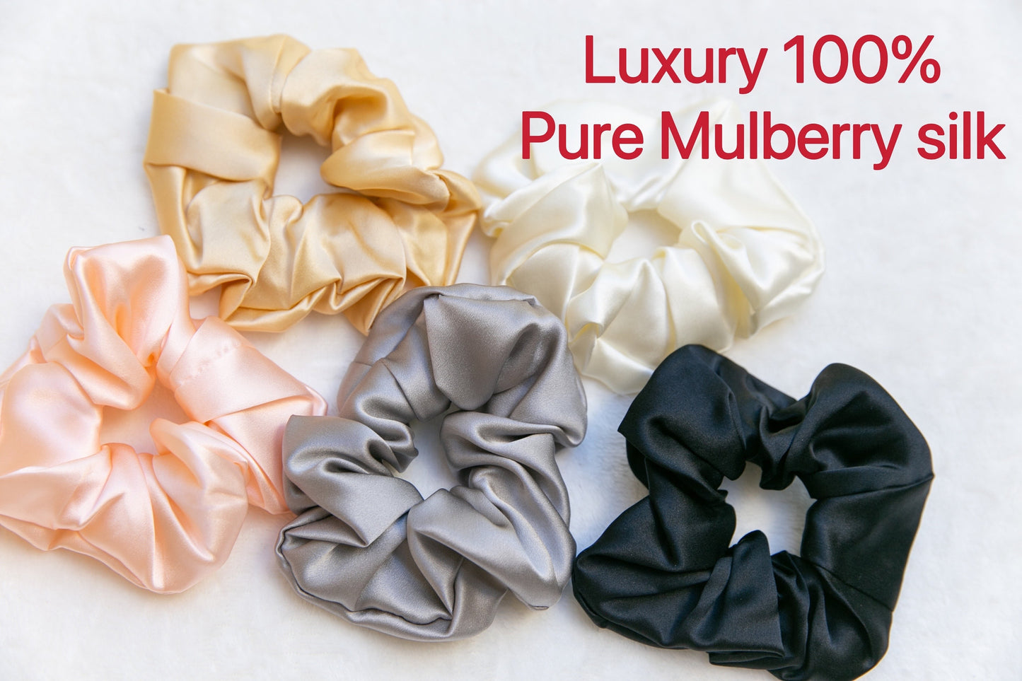 100% Pure Mulberry Silk Scrunchies, Hair Tie Oversized silk Scrunchies, soft extra large minimal scrunchies, silk Hair Ties, luxe scrunchies