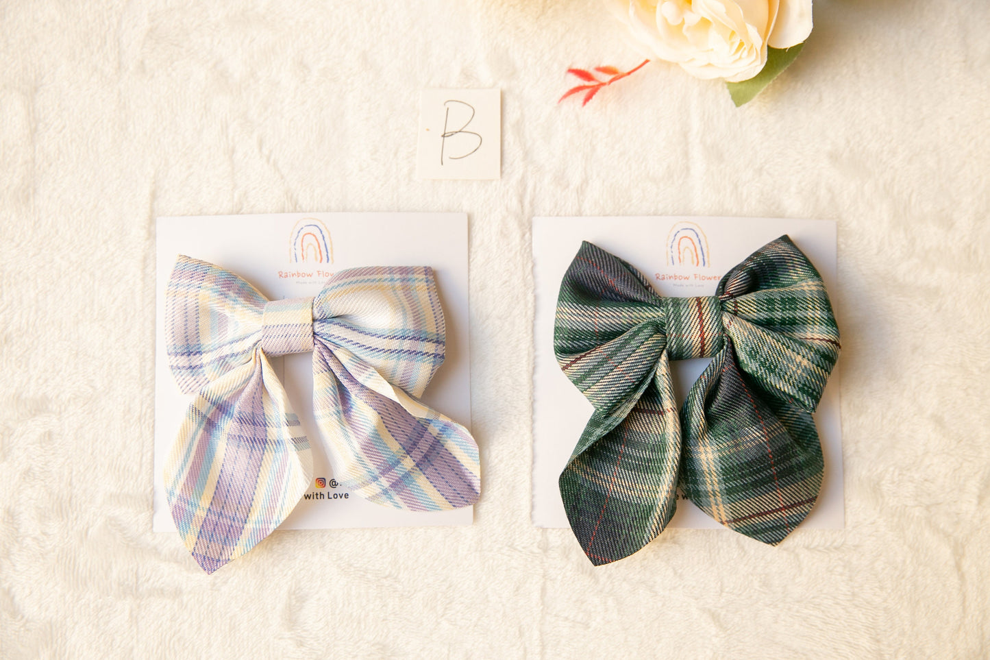 Oversize Gingham toddler hair clip, plaid pattern student hair bow for baby kids girls, Aussie made, baby bow clip, girl hair accessory