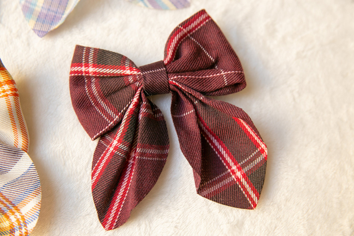 Oversize Gingham toddler hair clip, plaid pattern student hair bow for baby kids girls, Aussie made, baby bow clip, girl hair accessory