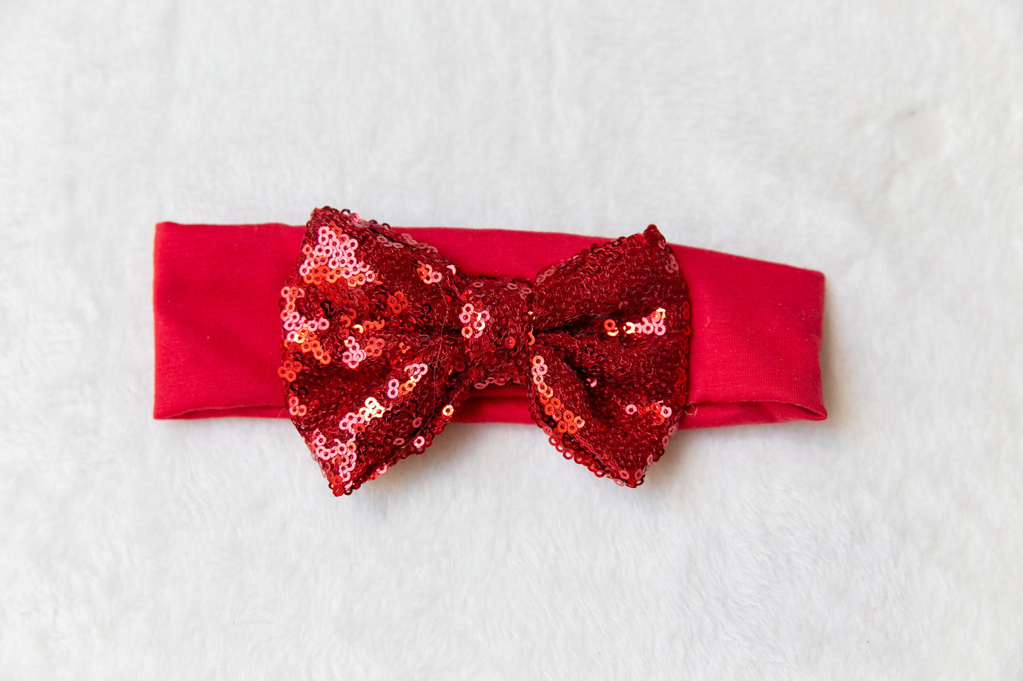 Baby Bow headband Oversized Glitter big large Sequin Hair toddler girl Bow headband Rainbow Bowknot, red silver pink black white