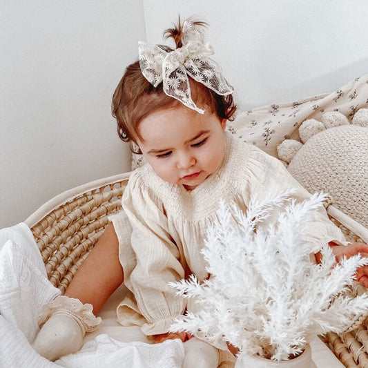 Oversize Embroidery floral toddler hair clip, hair accessory baby girl gift, Embroidery flower hair clip, Embroidery Accessory, Aussie made