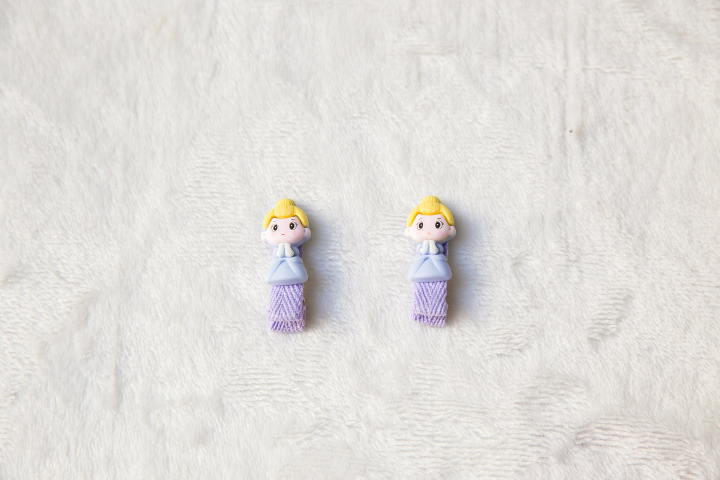 Set of 2, Baby Toddler princess hair Clip sets, Infant Girl Fringe Clips, Cute Elsa Rapunzel Snow White Mermaid Anna hair clips party bag